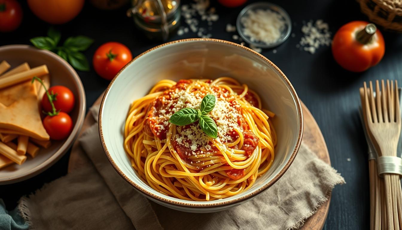 Balanced healthy meal prepared in a home kitchen